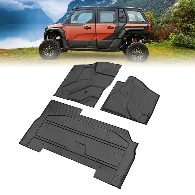 Kemimoto '24+ Polaris Xpedition XP 5/ADV 5 Front & Rear TPE Floor Mat