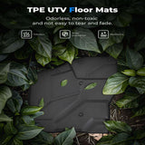 Kemimoto '24+ Polaris Xpedition XP 5/ADV 5 Front & Rear TPE Floor Mat