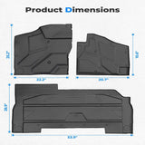 Kemimoto '24+ Polaris Xpedition XP 5/ADV 5 Front & Rear TPE Floor Mat