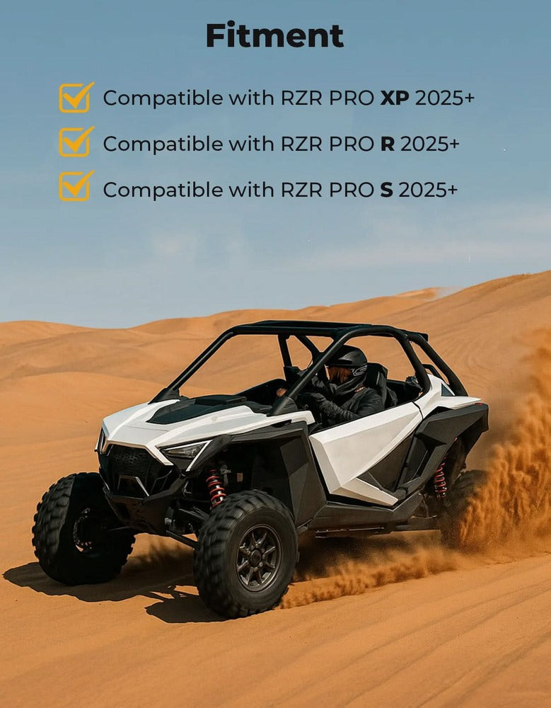 Kemimoto '25 Polaris RZR Pro S 6Q Front Door Bags w/ Knee Pads