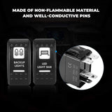 Kemimoto 2Pcs Whip Light & Flag Mount & 12V Switch On-off Spiral Whip Light Set