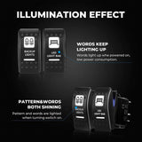 Kemimoto 2Pcs Whip Light & Flag Mount & 12V Switch On-off Spiral Whip Light Set