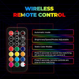 Kemimoto 3ft 2Pcs Spiral Whip Light Bluetooth Control