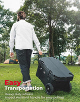 Kemimoto 45 Qt Portable Cooler with Wheels for Camping, Beach, Picnic, Fishing, Boat