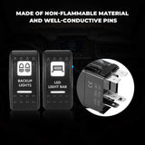 Kemimoto 5 Pin Rocker Switch & Flag Mount & Backup Whip Lights