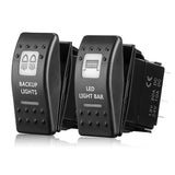 Kemimoto 5 Pin Rocker Switch & Flag Mount & Backup Whip Lights