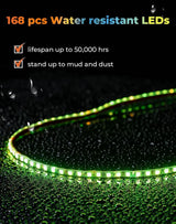 Kemimoto 60" UTV Windshield RGB Light Strips