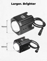 Kemimoto 70mm Whipless LED Whip Lights w/ 1.5''-2'' Roll Bar Mounts