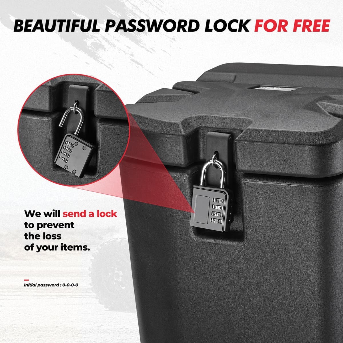 Kemimoto Adjustable Break Away Side Mirrors & Under Seat Storage Box