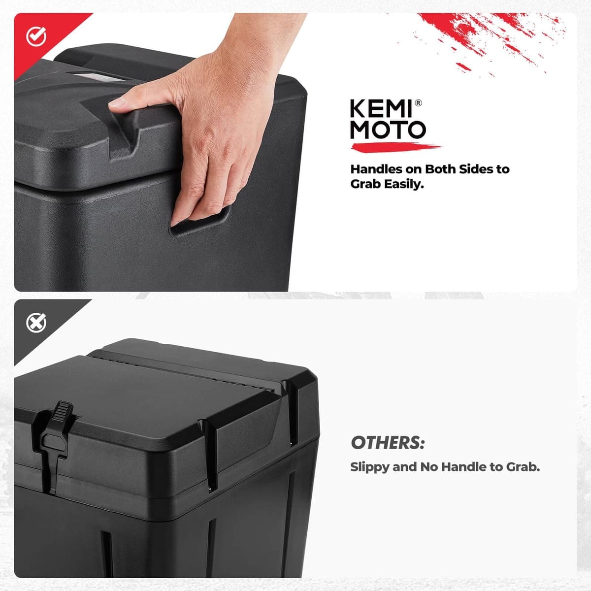 Kemimoto Adjustable Break Away Side Mirrors & Under Seat Storage Box