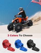 Kemimoto ATV/ UTV Whip Light / Flag Mounting Bracket 7/8"-9/8" Handlebar Rack Bars