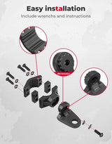 Kemimoto ATV/ UTV Whip Light / Flag Mounting Bracket 7/8"-9/8" Handlebar Rack Bars