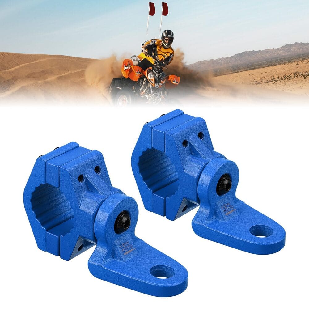 Kemimoto ATV/ UTV Whip Light / Flag Mounting Bracket 7/8"-9/8" Handlebar Rack Bars