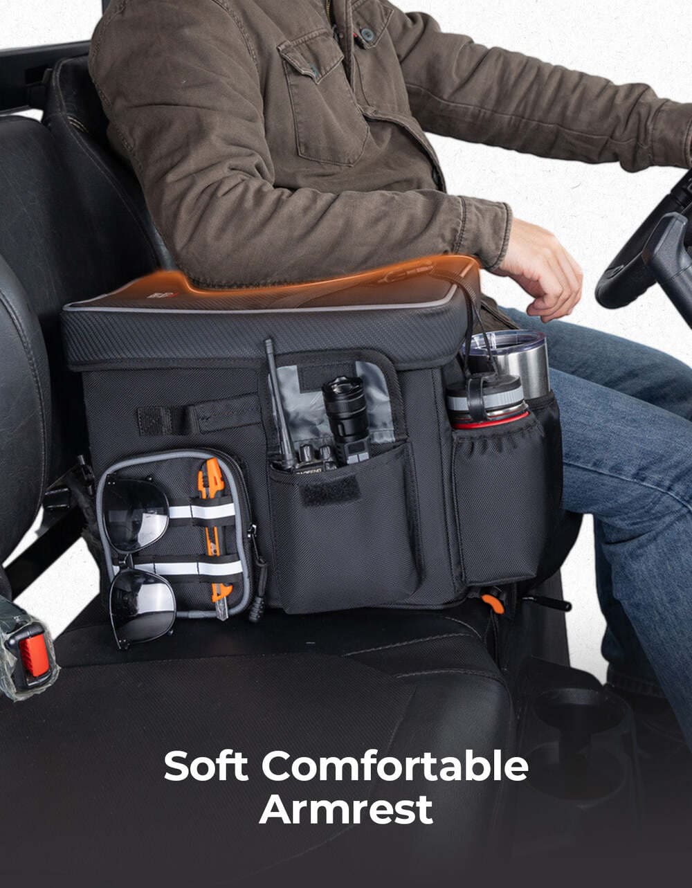 Kemimoto Can Am Defender UTV 18L Center Console Bench Seat Box