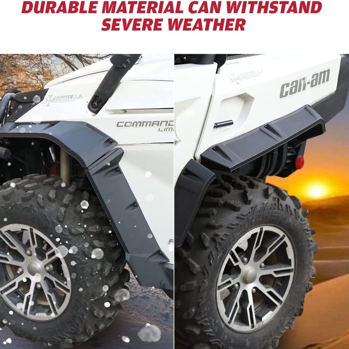 Kemimoto Can-Am Commander Heavy Duty Fender Flares