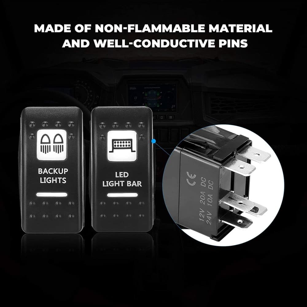 Kemimoto Can-Am Commander UTV Rocker Switch - 5 Pin