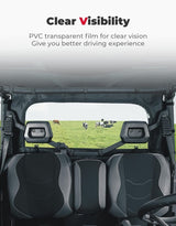 Kemimoto Can-Am Defender Front Vented Full Windshield & Soft Rear Windshield
