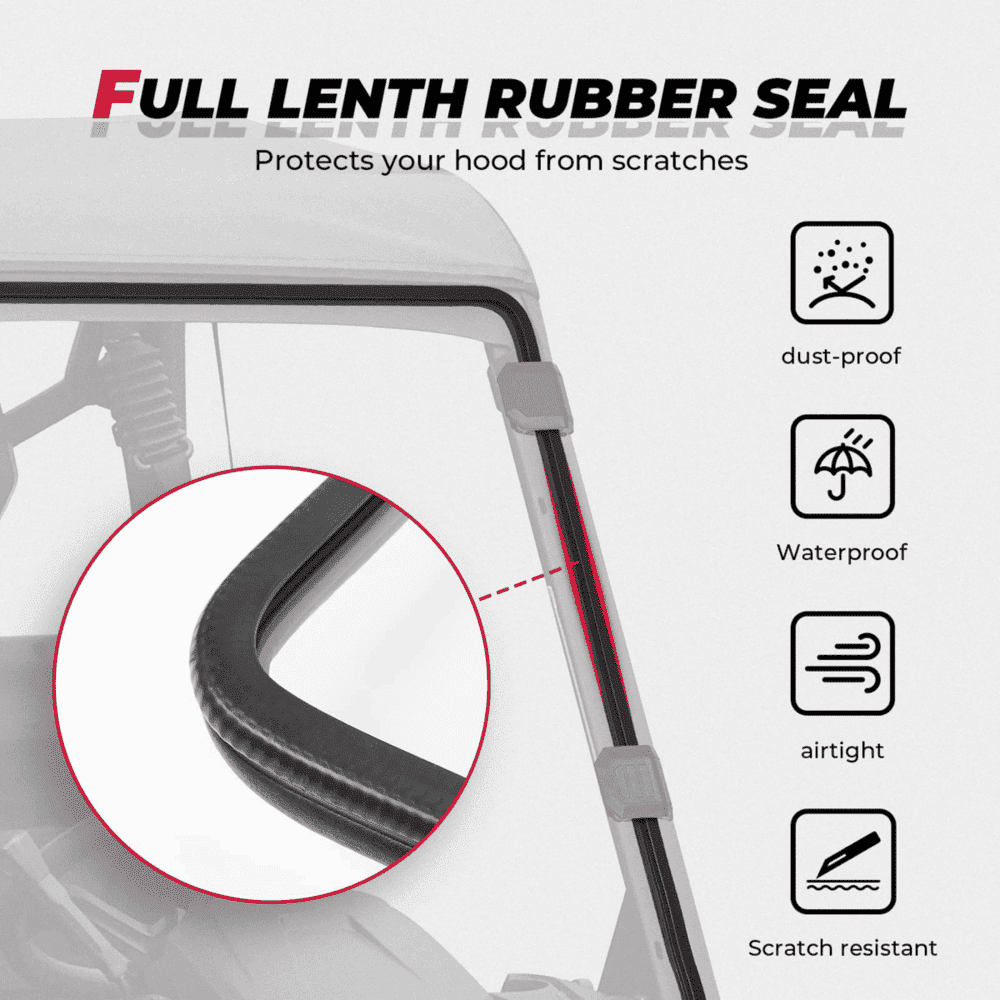 Kemimoto Can-Am Defender Front Vented Full Windshield & Soft Rear Windshield