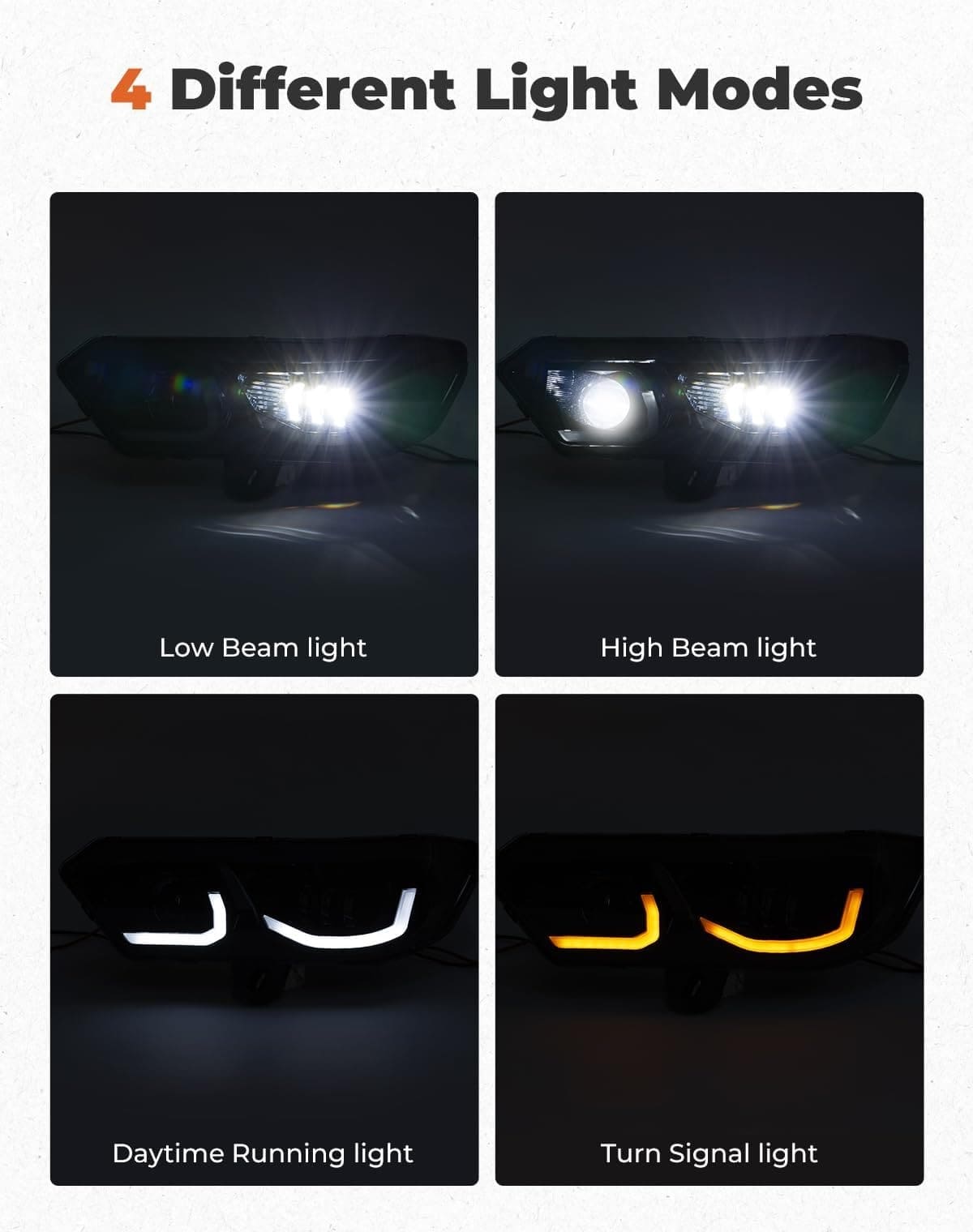 Kemimoto Can-Am Defender HD 10/9/8/8/7/5 Led Headlights Assembly Kit