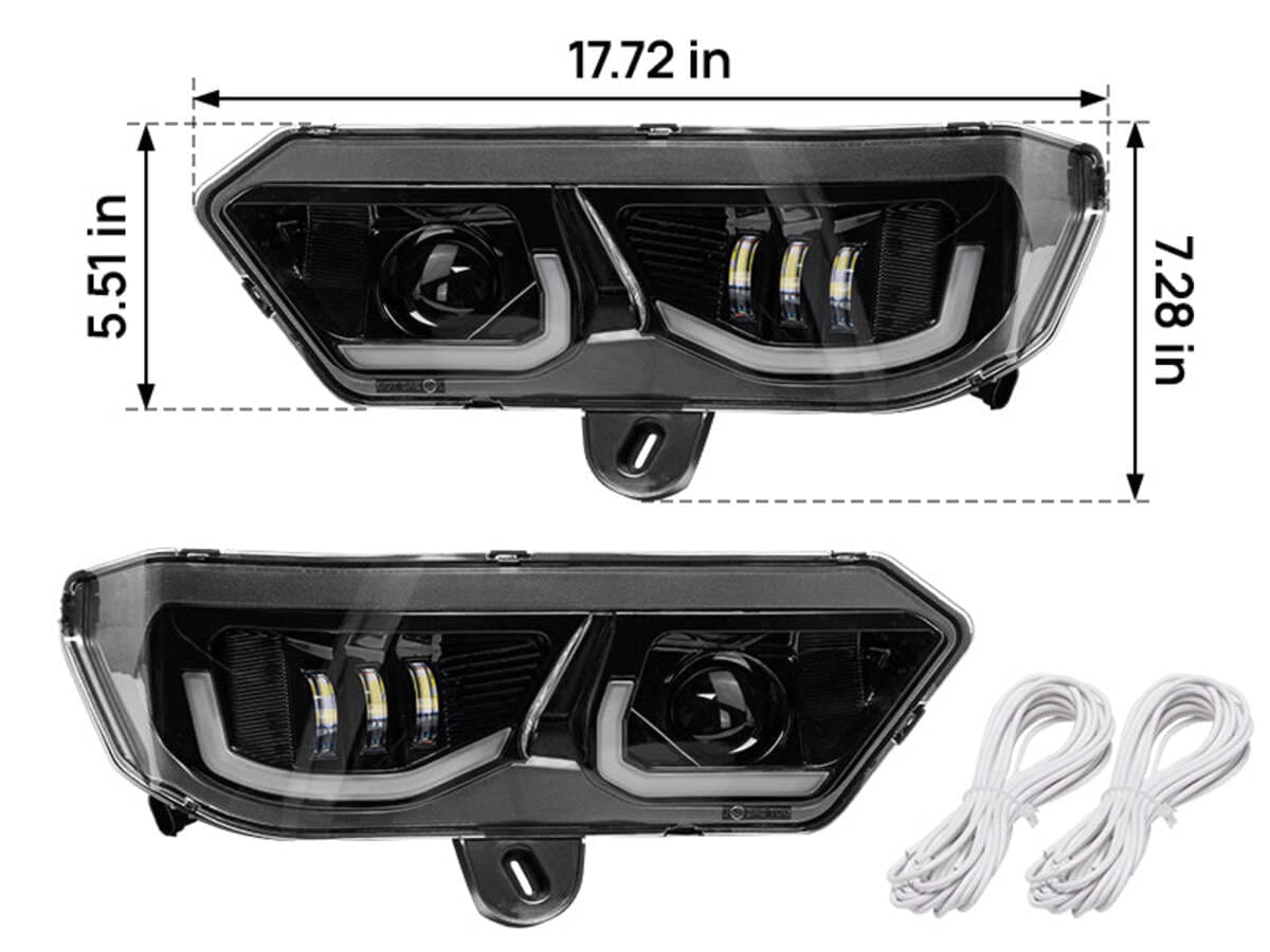 Kemimoto Can-Am Defender HD 10/9/8/8/7/5 Led Headlights Assembly Kit