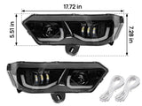 Kemimoto Can-Am Defender HD 10/9/8/8/7/5 Led Headlights Assembly Kit