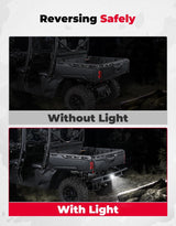 Kemimoto '17-'24 Can-Am Defender HD 5/7/8/9/10 Rear Bumper With Light