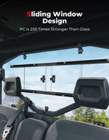 Kemimoto Can-Am Defender HD10/9/8/7/5 Sliding Rear Windshield