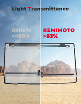 Kemimoto Can-Am Defender HD 5/8/10 1/5" Thick Polycarbonate 2-in-1 Flip Windshield