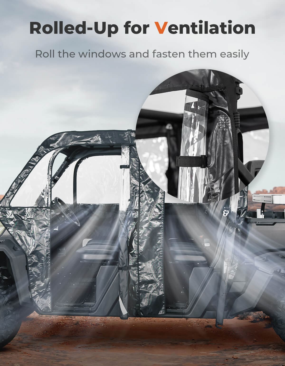 Kemimoto Can-Am Defender Max HD10|9|8|7 Soft Cab Enclosure Doors