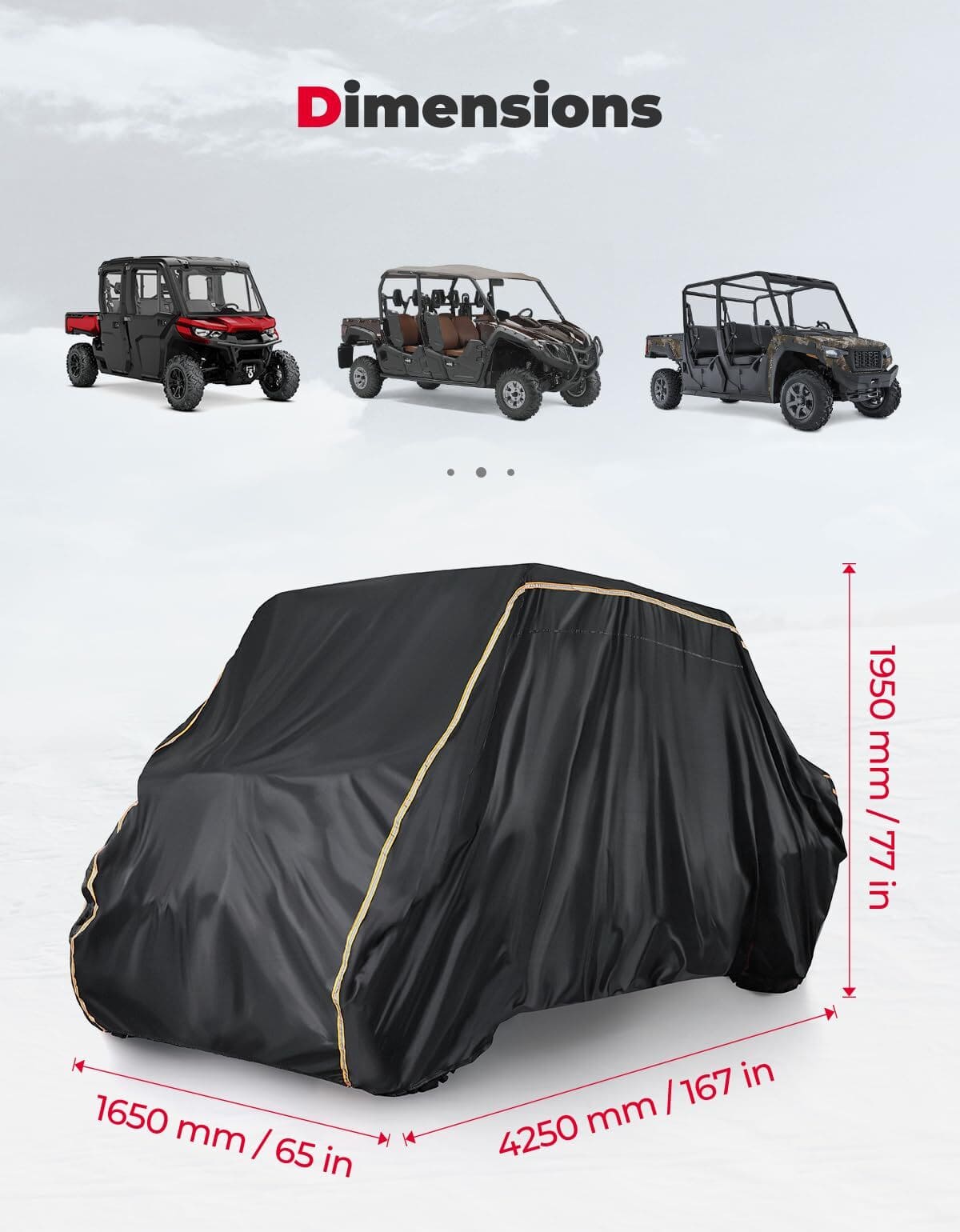 Kemimoto Can-Am Defender Max Pro UTV 4-6 Seater 420D Cover