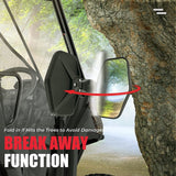 Kemimoto '17-'22 Can-Am Defender Aluminum Side Mirrors - 1 Pair