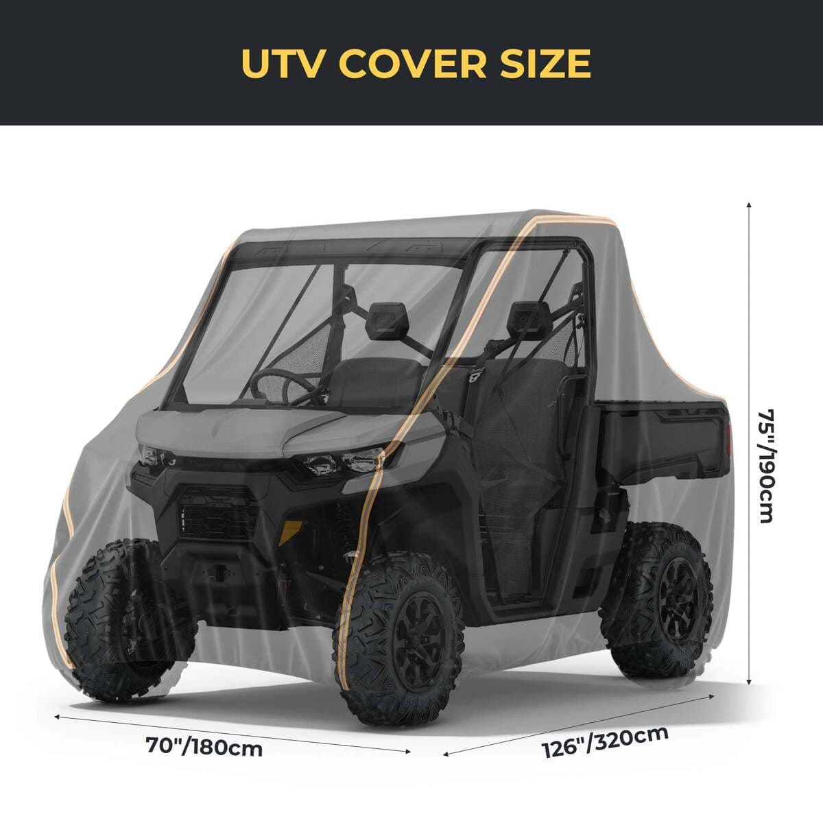 Kemimoto Can-Am Defender All Weather Protection UTV 2 Seater Cover