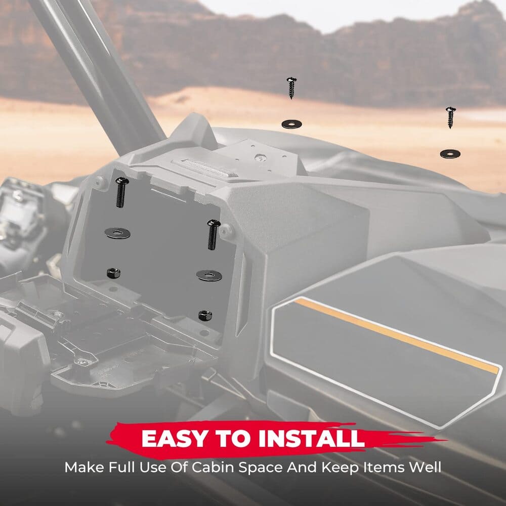 Kemimoto Can-Am Maverick Sport/Trail Tablet Holder w/ Storage Box