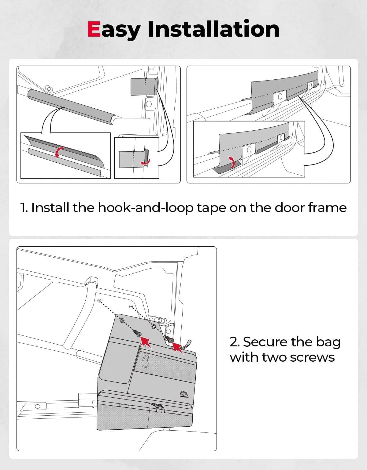 Kemimoto Can-Am Maverick Trail 1000/1000 DPS Door Bags