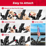 Kemimoto Can-Am Maverick Trail UTV Pro Fit Cage Whip Light Flag Mount