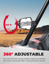 Kemimoto Can-Am Maverick X3 1.5"-1.875" UTV Universal Side Mirrors