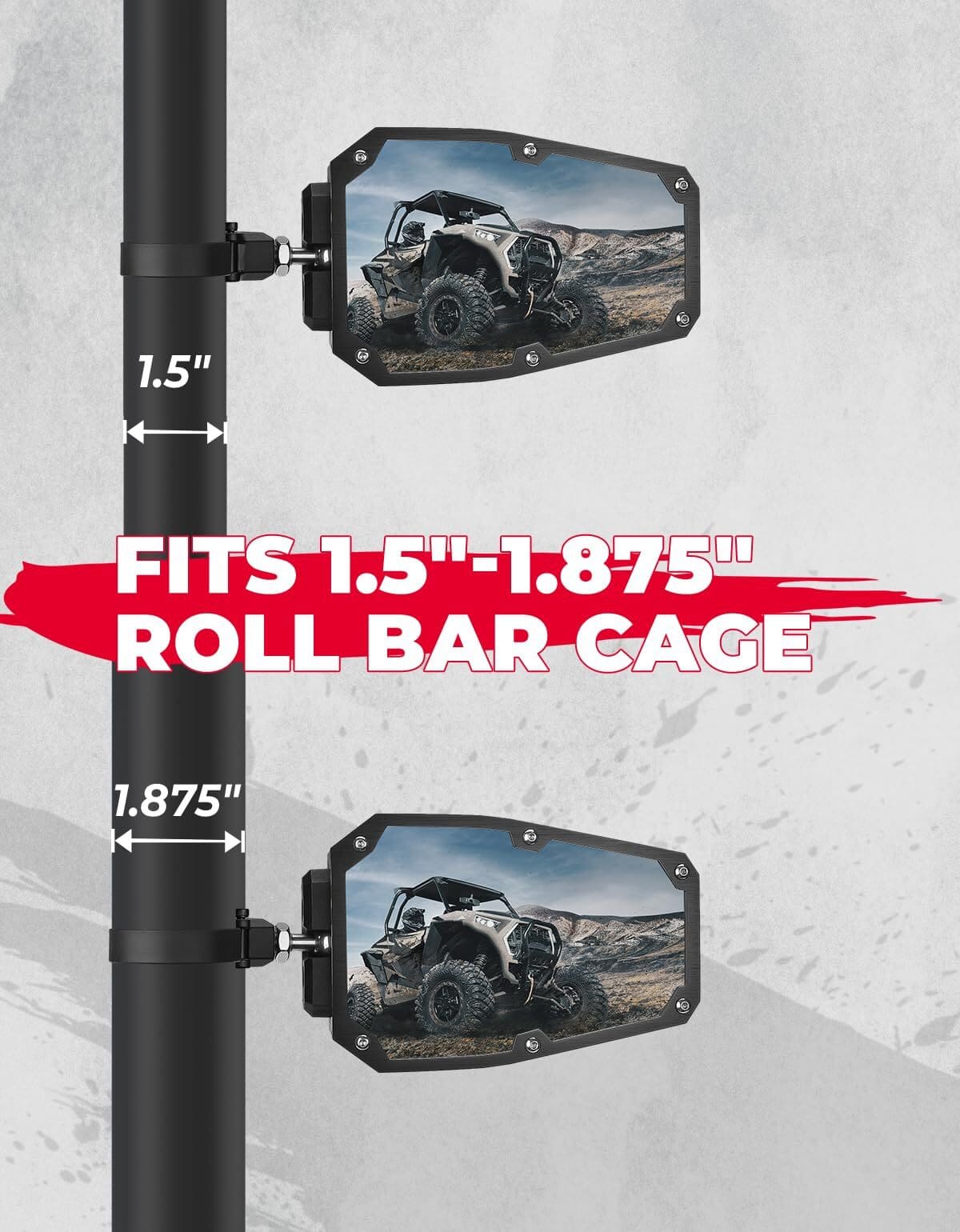 Kemimoto Can-Am Maverick X3 1.5"-1.875" UTV Universal Side Mirrors