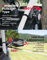 Kemimoto Can Am Maverick X3 1.6"-2" Roll Bar Side Mirrors w/ LED Turn Lights