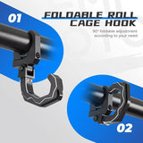 Kemimoto Can-Am Maverick X3 1.6"-2" Roll Bar UTV Roll Cage Helmet Hook