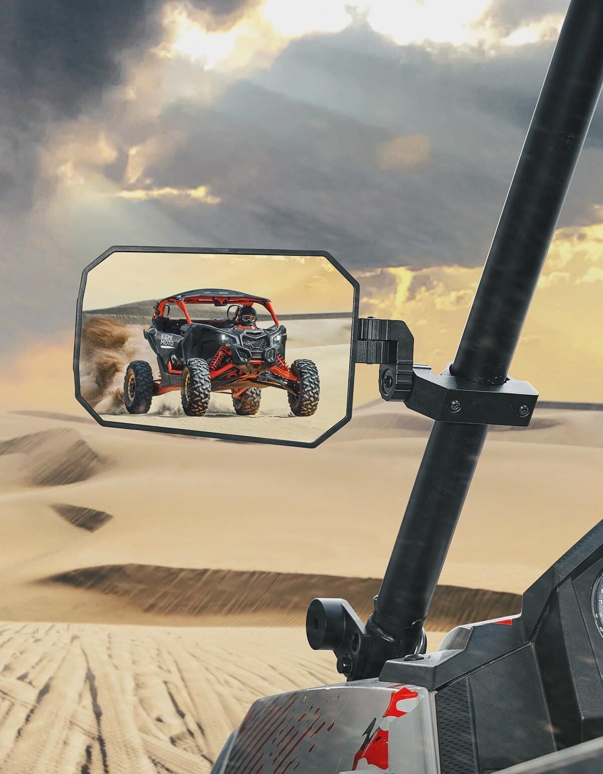 Kemimoto Can Am Maverick X3 UTV 1.65 2" Side Mirrors Roll bar