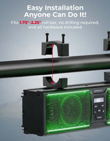 Kemimoto Can-Am Maverick X3 16" RGB Universal Sound Bar w/ 1.75-2.25" Roll Bar