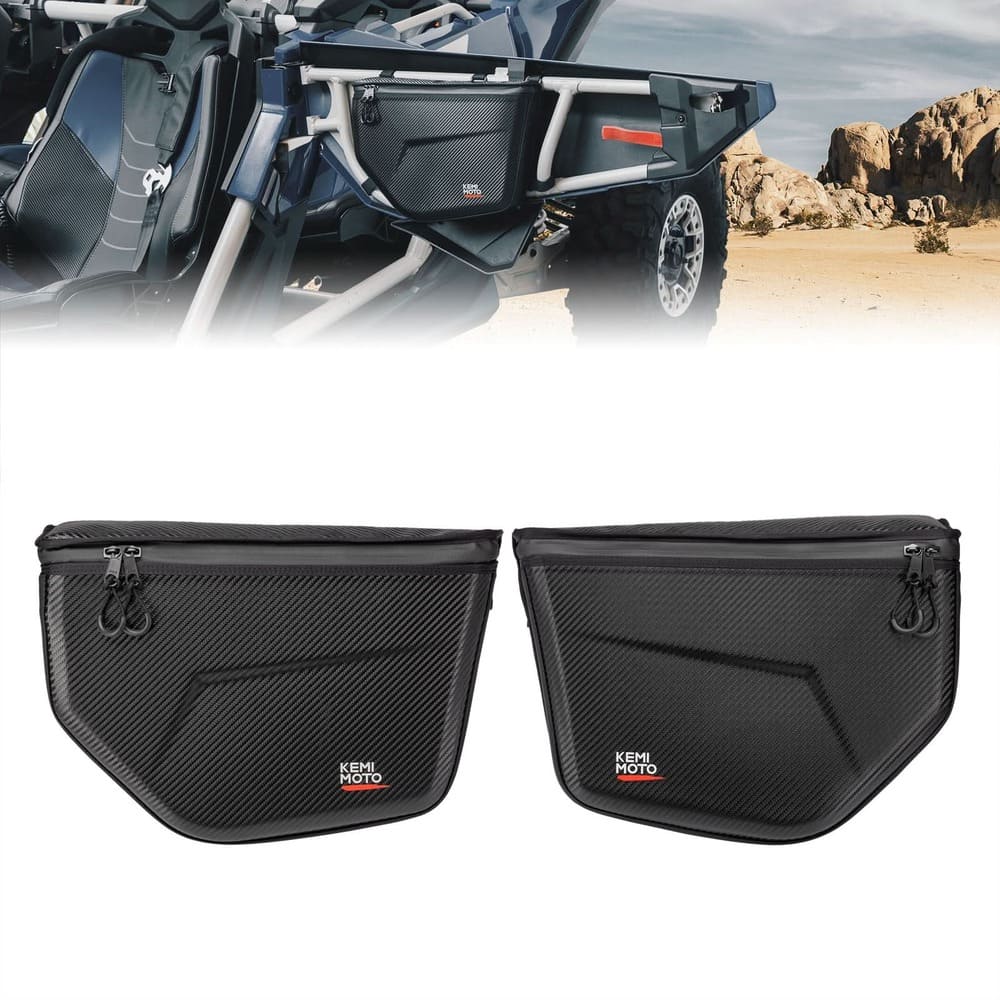 Kemimoto Can-Am Maverick X3 1680D Semi Rigid Storage Door Bags