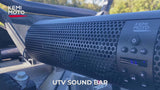 Kemimoto Can-Am Maverick X3 1.56"-2.25" Roll Bar UTV Bluetooth 6 Speaker Sound Bar