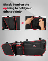 Kemimoto Can-Am Maverick X3 Door Bags w/ Removable Knee Pads - Red