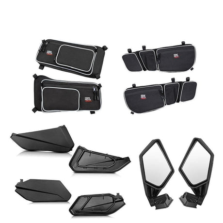 Kemimoto Can-Am Maverick X3 Door Bags & Rear Side Mirror Combo