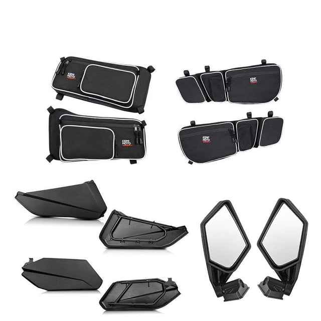 Kemimoto Can-Am Maverick X3 Door Bags & Rear Side Mirror Combo