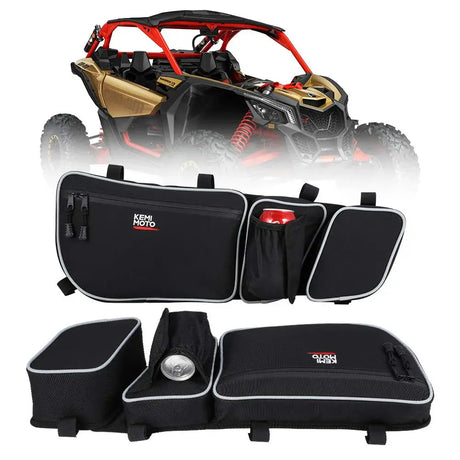 Kemimoto Can Am Maverick X3 Door Storage Bags with Removable Knee Pad