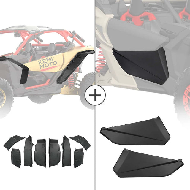 Kemimoto Can-Am Maverick X3 Front Lower Doors & Extended Fender Flares