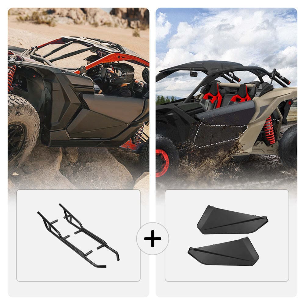Kemimoto Can-Am Maverick X3 Front Lower Doors & Nerf Bars