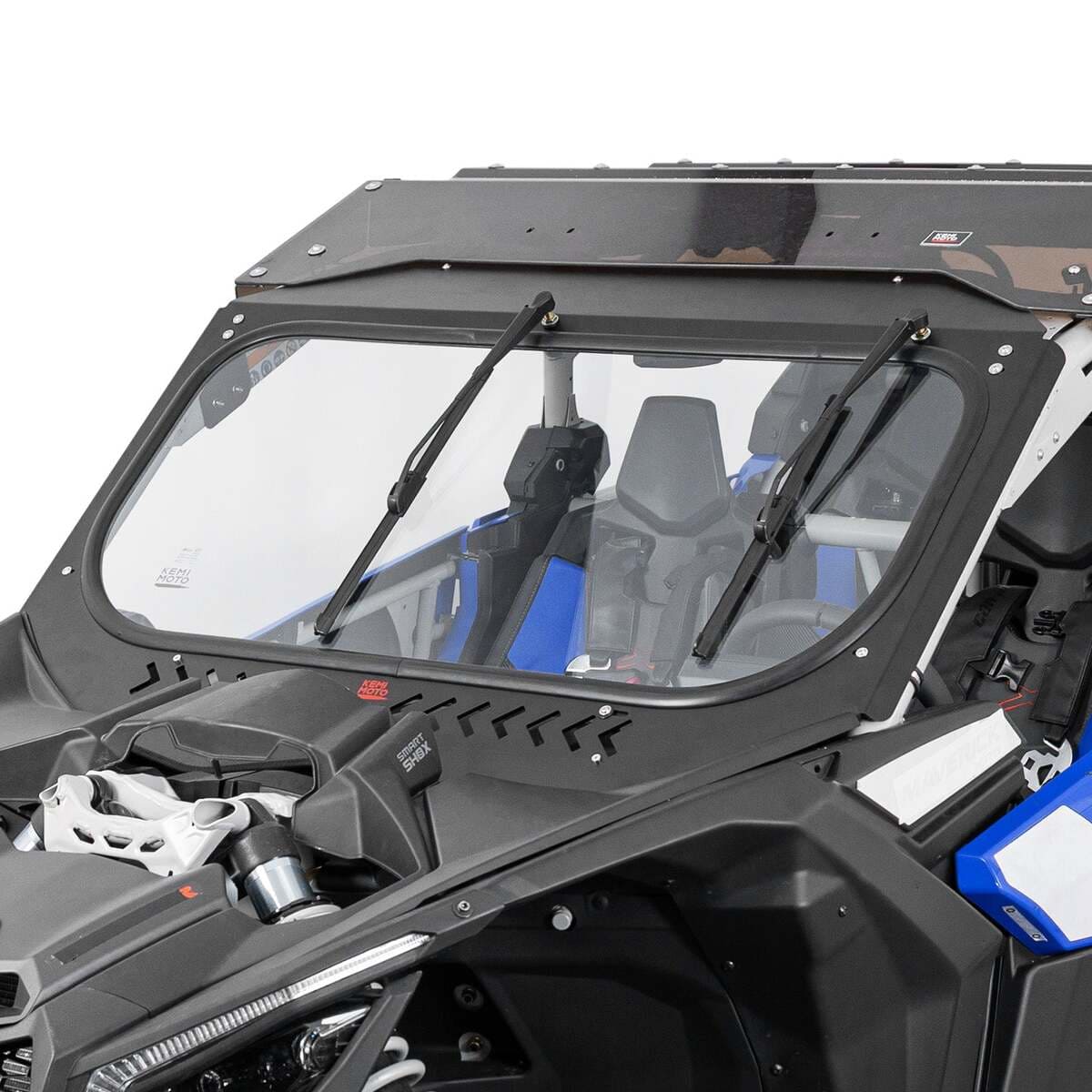 Kemimoto Can-Am Maverick X3 Glass Windshield w/ Sliding Vents